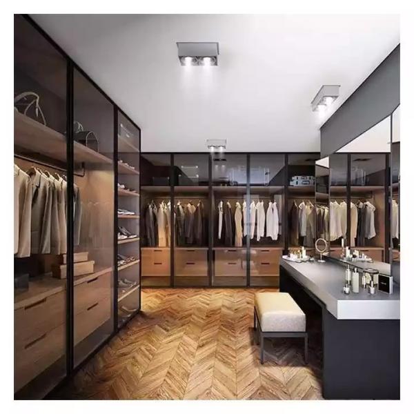 Classic Cloth Wardrobe Walk In Closet , Attic Walk In Closet Wardrobe Glass