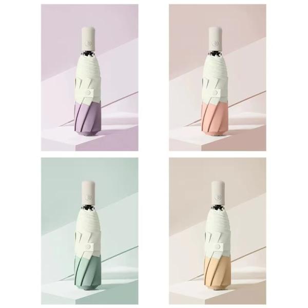 Double Color 8K 3 Folding Sun Protection Auto Umbrella Automatic Folding MQO 100PCS