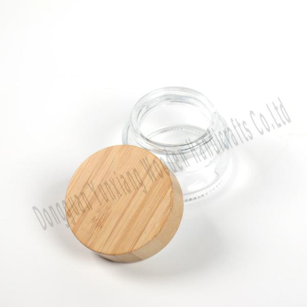 Bamboo Eco-Friendly Wooden Lid for Glass Cream Jar Face Cream, Moisturizer, Lotion
