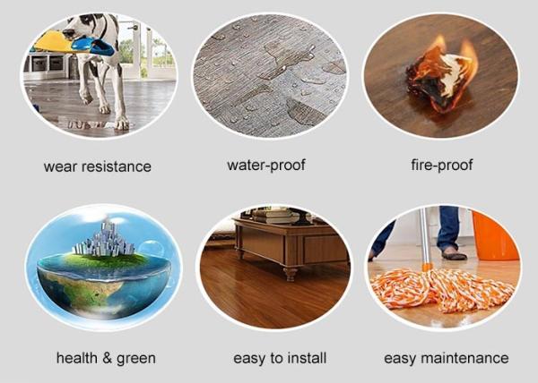 European Style Luxury Vinyl Spc Flooring Tiles Wood Look Super Wear Resistant
