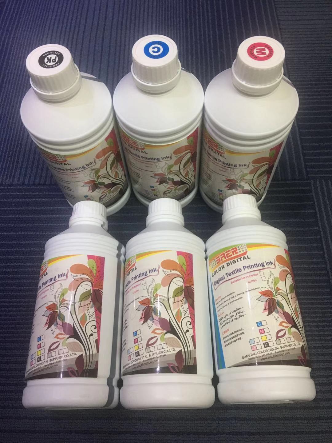 Чернила принтера сублимации CMYK один литр для принтера Inkjet тканья