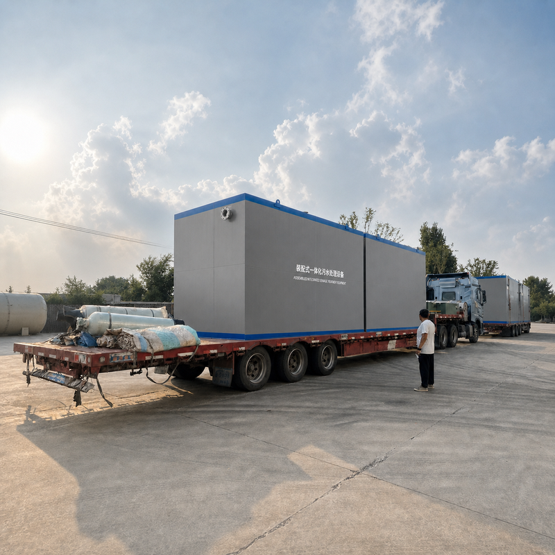 Compact Wastewater Treatment Plant with 70 m³/d Capacity and Customizable Color for Industrial Water Treatment