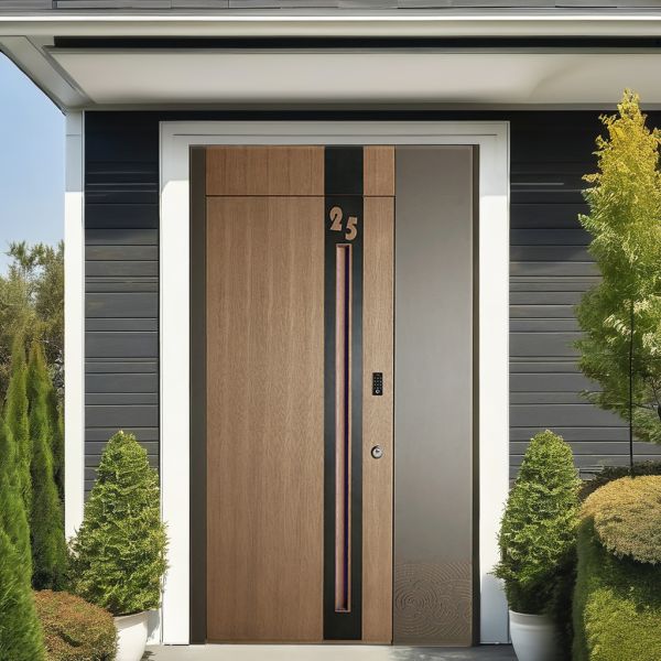 Anti Theft Steel Security Door Durable Construction Main Home Entry Door