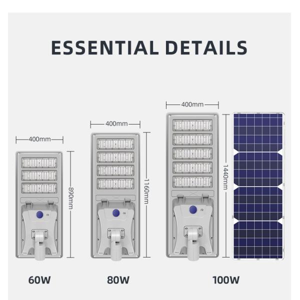 Интегрированный на открытом воздухе солнечный уличный свет IP67 водоустойчивое 300W 400W 500W
