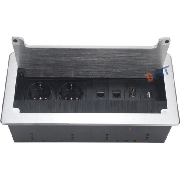Office modules changeable aluminum alloy electric table socket outlet box