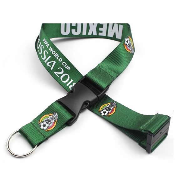 Cheap Custom Logo Printed Nylon Linking Woven Lanyard With Special Hook