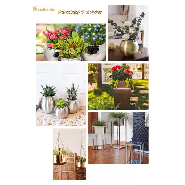 Цветочный горшок изготовления металла нержавеющей стали ODM с фильмом PVC 100micron