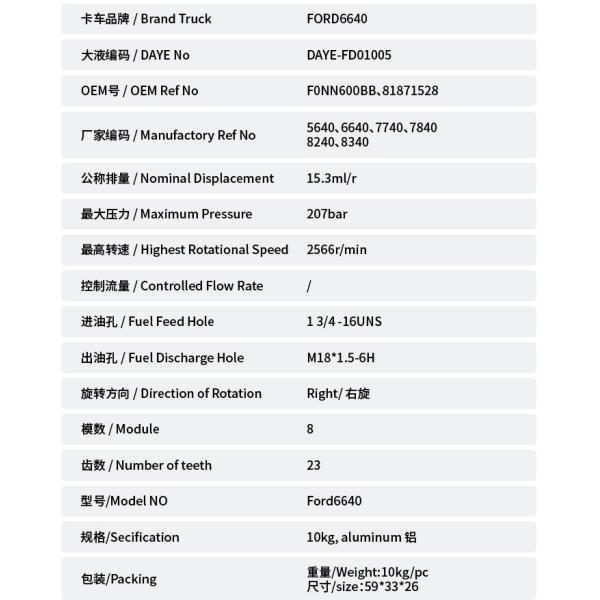 Гидравлический управляя трактор фермы Форд насоса 81871528 FONN600BB НОВАЯ ГОЛЛАНДИЯ
