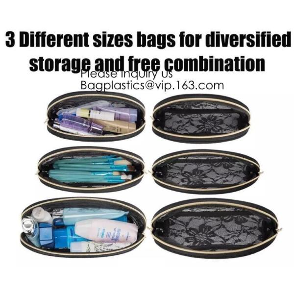 Portable Waterproof Travel Makeup Organizer Bags,Mesh Transparent Design Toiletry Bag for Women Toiletry Bag Makeup Bag