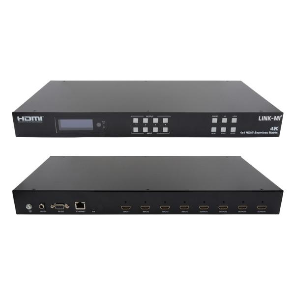 Seamless HDMI 4K Video Wall Splitter HDMI Matrix Switcher 2X2 4 In 4 Out