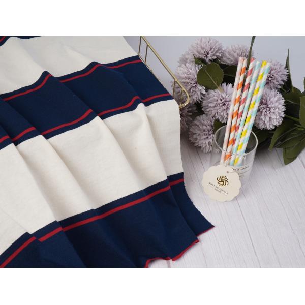 Natural High Wrinkle-Resistant Color Fastness Crisp Version Striped Knit Fabric For Polo Shirt