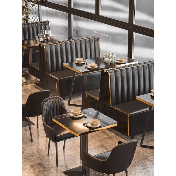 Dining Sofa Seating Commercial Pub Hookah Lounge Restaurant Booth Sofa  Restaurant Table Chairs Set
