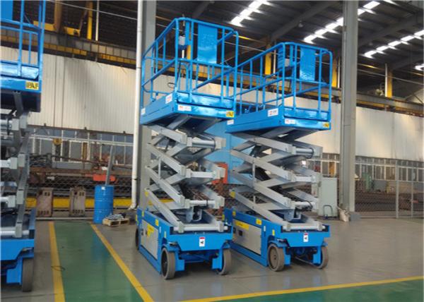 Industrial Pallet Truck Single Man Scissor Lift , Self Propelled Scissor Lift For Window Cleaning