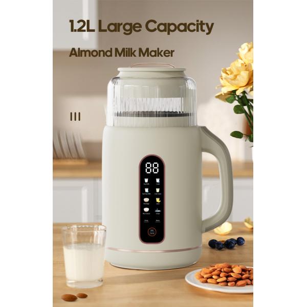 Electric Soup Maker 1200ML Soybean Milk Maker Heating Blender Soundproof Cover