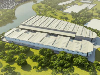 Estrutura de aço de armazém pré-fabricado