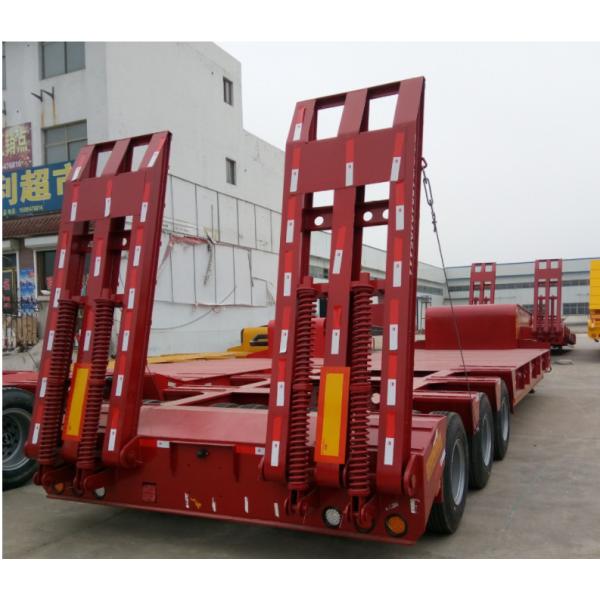 65/ 70/ 80 Ton Low Bed Semi Trailer 3 Units Transporting For Machine