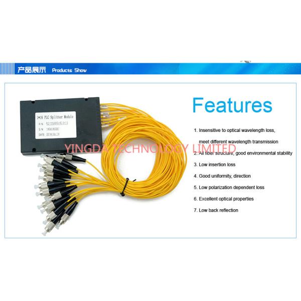 Модуль FC UPC SM 2.0mm Splitter высокой точной сети FTTH пассивный оптически
