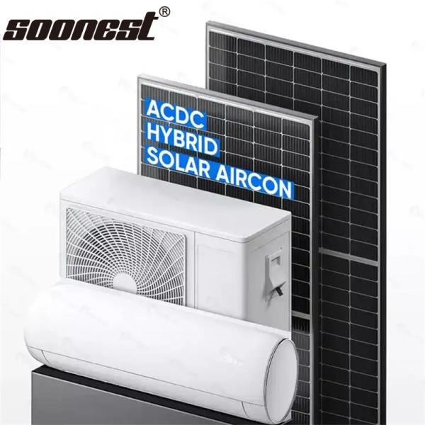 Solar Powered Air Conditioner For Home 24000 Btu 24V 48V Off Grid Solar Ac Air Conditioner Dc/Ac Hybrid Solar Air Conditioner