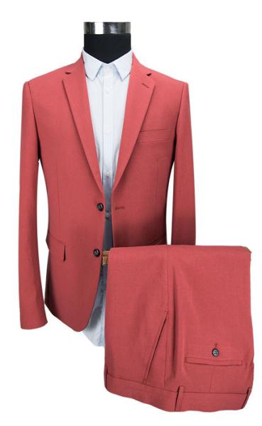 Red 2 Piece Suit Dusty Red Color Many Situations Custom Size 42-62