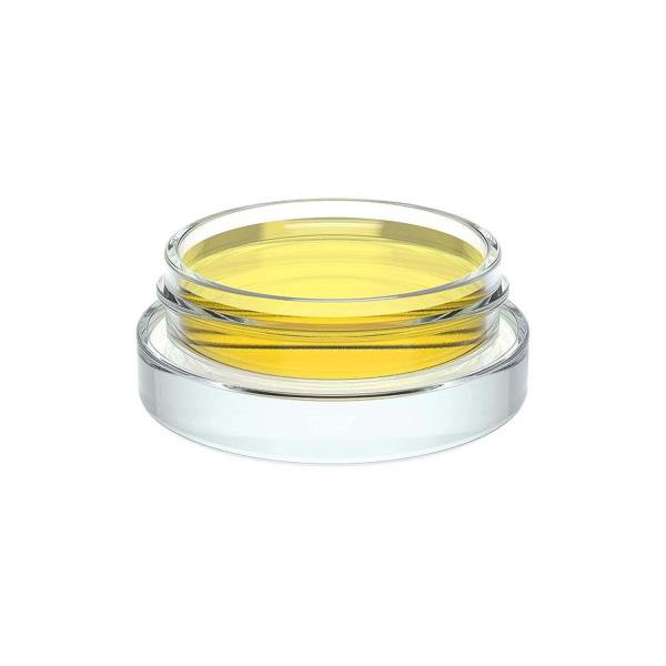 7ml Low Profile Thick Cosmetic Glass Jars with Black Lids for Concentrate Oil Lip Balm Cream