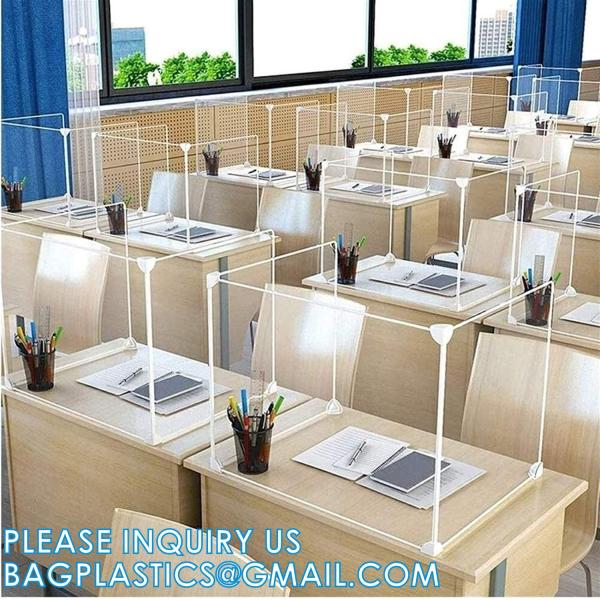 Portable Acrylic Sneeze Guard Shield Divider Perspex Screens Barrier Plastic Shield Counter, Social Distancing