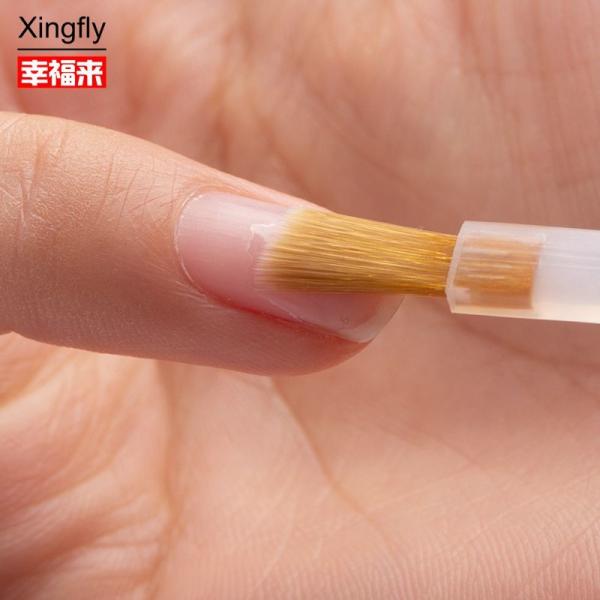 Escova de esmalte de unhas Escova de substituição de arte de unhas com cabelo de fibra de nylon durável e flexível