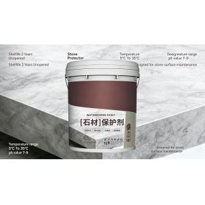 Stone Protector Protective Coating with Low VOC Formulation Natural Non-Yellowing Finish and Fire Prevention for Stone Surfaces