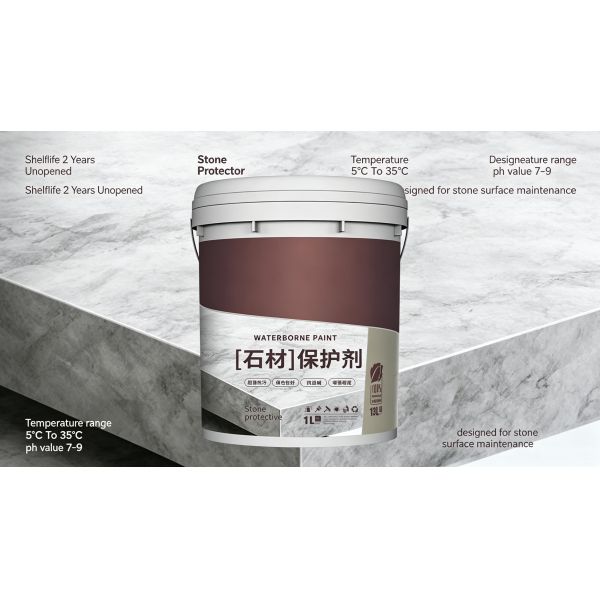 Stone Protector Protective Coating with Low VOC Formulation Natural Non-Yellowing Finish and Fire Prevention for Stone Surfaces