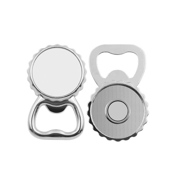 Creative Blank Sublimation Magnetic Bottle Opener Refrigerator Magnet Two-In-One