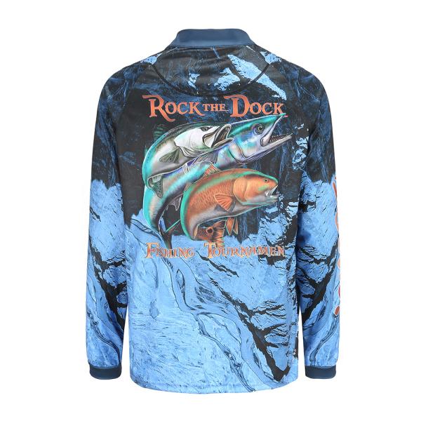 Lightweight Printed Fishing Tournament Jerseys Washable Practical