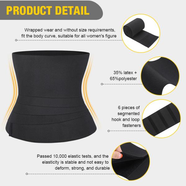 HEXIN 2021 Cinturão de treino de cintura não tecido para controle de barriga e queima de gordura para adultos tamanho M