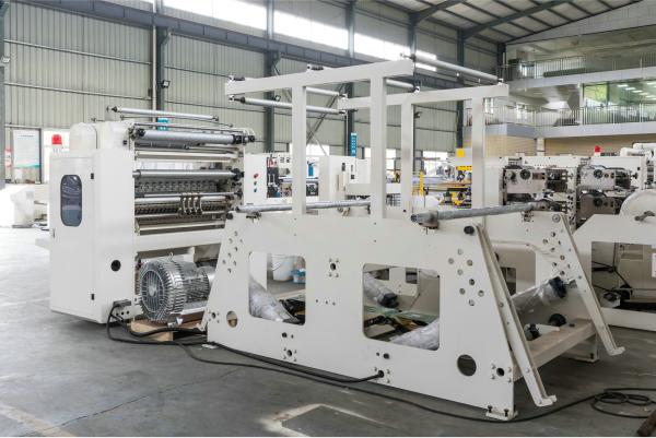 Full Automatic Bottom Output Hanging type V fold Facial Tissue Paper Making Machine Production Line