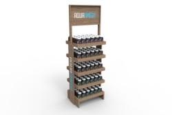 Skin Care Product Wood Display Rack For Facial Cleanser