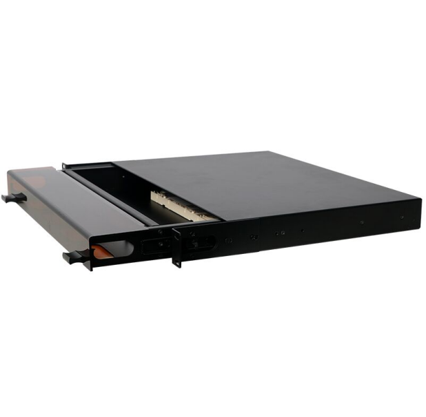 1U 96 Cores MTP MPO -LC Patch panel ODF Chassis enclosure Sliding type with Dust Cover for 4 Cassettes