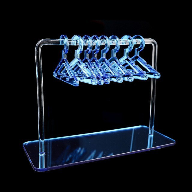 Acrylic Earring Jewelry Display Stand Mini Earring Hanger Rack with Coat Hangers Cute Jewelry Hanging Organizer