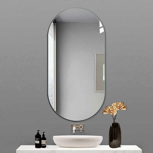 Large Simple Bathroom Mirror with Huge Unbreakable Sheet and Modern Design Wall Body