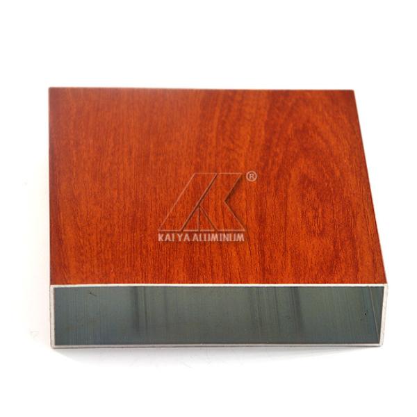 6061 T6 Square Extruded Beam Aluminium Alloy Tube Profiles Wood Grain Timber