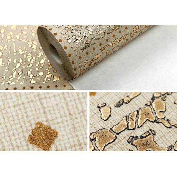 Light Brown Non Woven Wallcovering European Style Wallpaper For Living Room