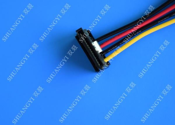15-pin SATA Power Female to 4-Pin Internal Power Male Serial ATA Cable w/ Metal Latch