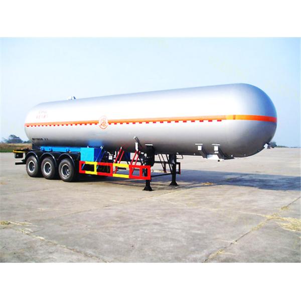 Auto Cylindrical LPG Tank Trailer With Ellipse Head  50cbm Three Axles