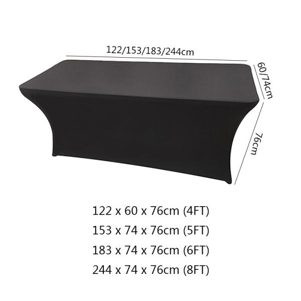 Wedding Party Stretch Tablecloth Rectangular Spandex Lycra Table Cover Tight Fit Fitted Tablecloth for party decoration