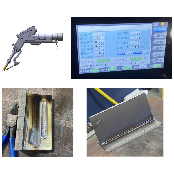 Máquina de soldadura por láser de motor único de fibra de mano para acero / acero inoxidable y aluminio