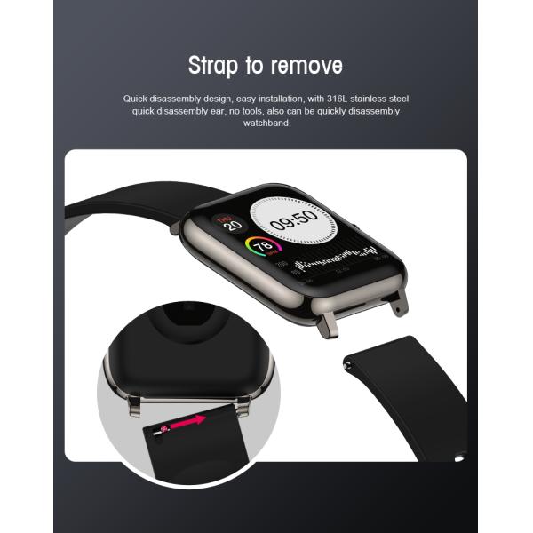 Люди и женщины дозора самого нового дизайна умные 8 языков касаются воде сна IP67 кислорода крови тарифа сердца фитнеса спорт экрана