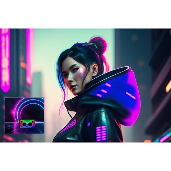 Wireless CyberPunk Glowing Transparent Speaker Futuristic Tribute