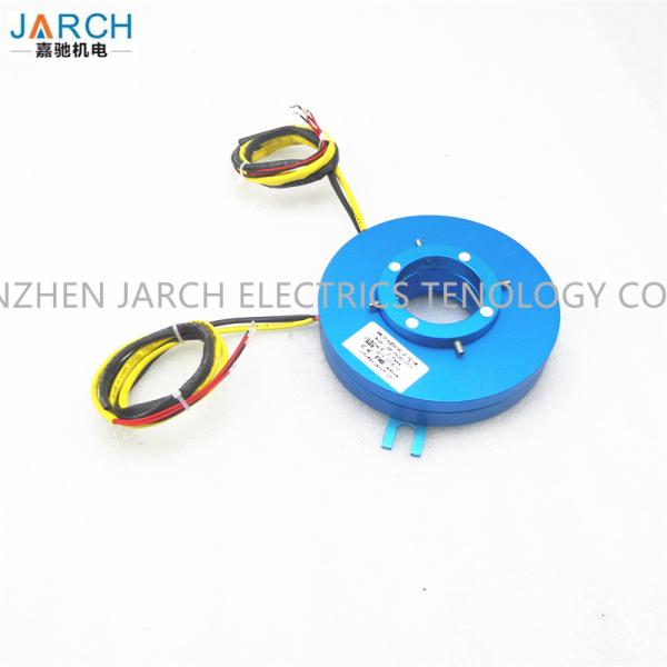 Through Bore Pan Cake Slip Ring ID 12.7mm 0.5'' Silver Plated Copper Lead Wire