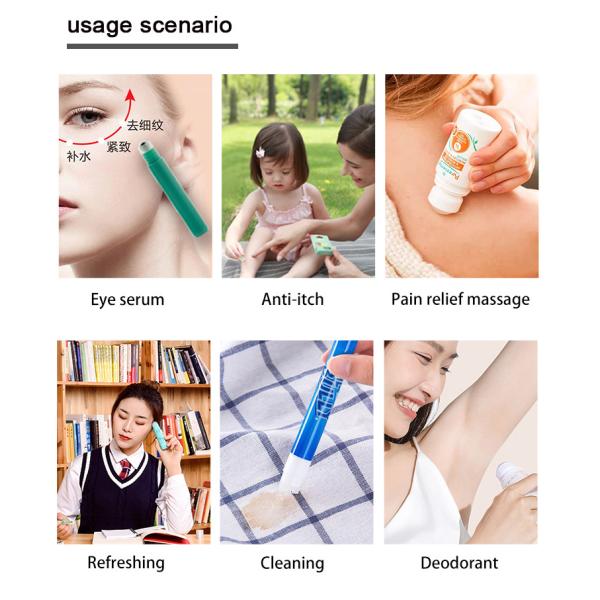 Elegant 7ml White Roll On Bottle For Essential Oil With Available Logo Printing