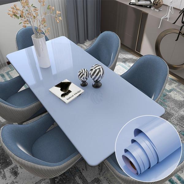 Pink Glossy Self Adhesive Wallpaper Blue Glossy Marble Contact Paper