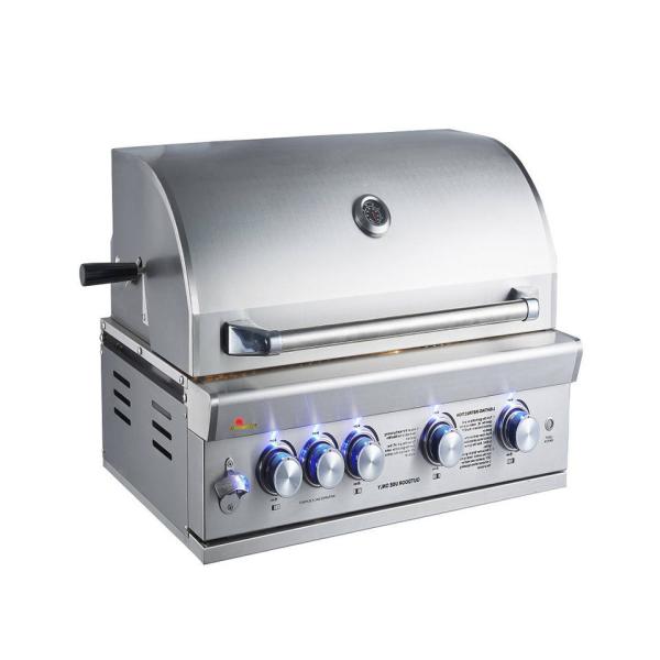 Black Porcelain Enamel CSA Garden Gas Grill OEM Built In Bbq Gas Grill