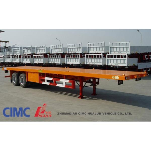 40 Ton Max Payload Tri-axle Flatbed Container Semi Trailer for Truck