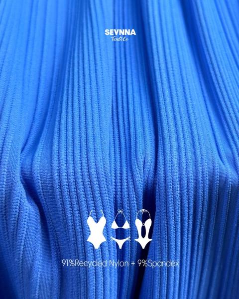 Blue Swim Textured Fabrics For High-Performance And Fashionable Swimwear
